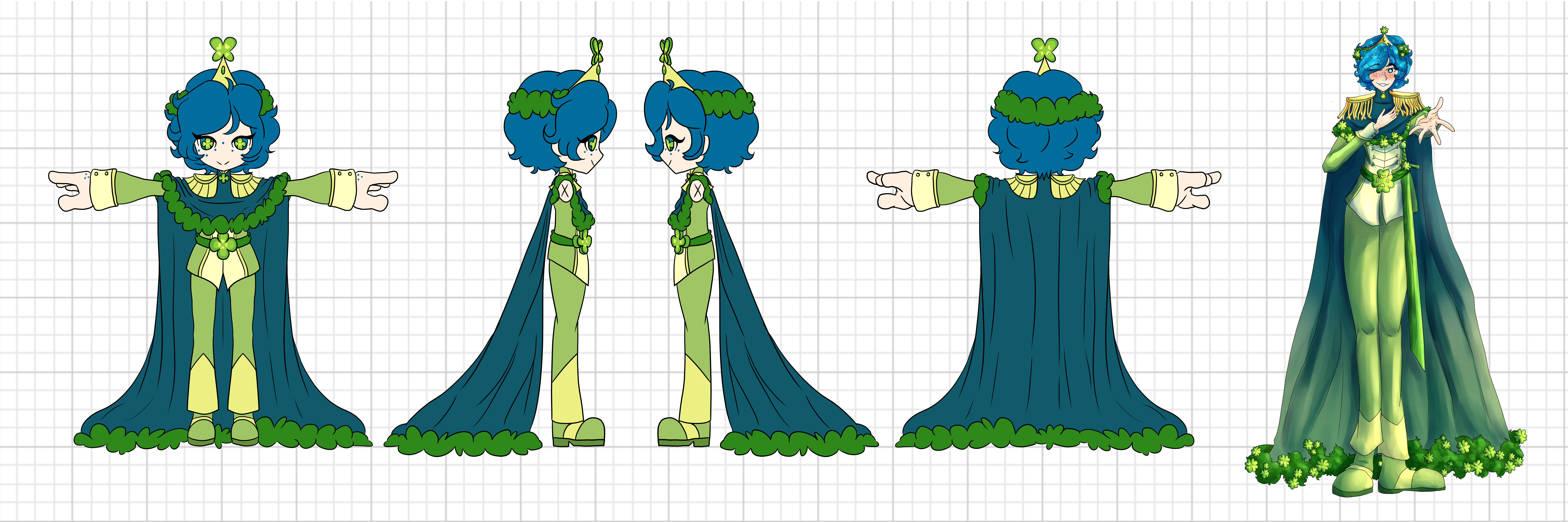 A turn around reference of Cerulean.